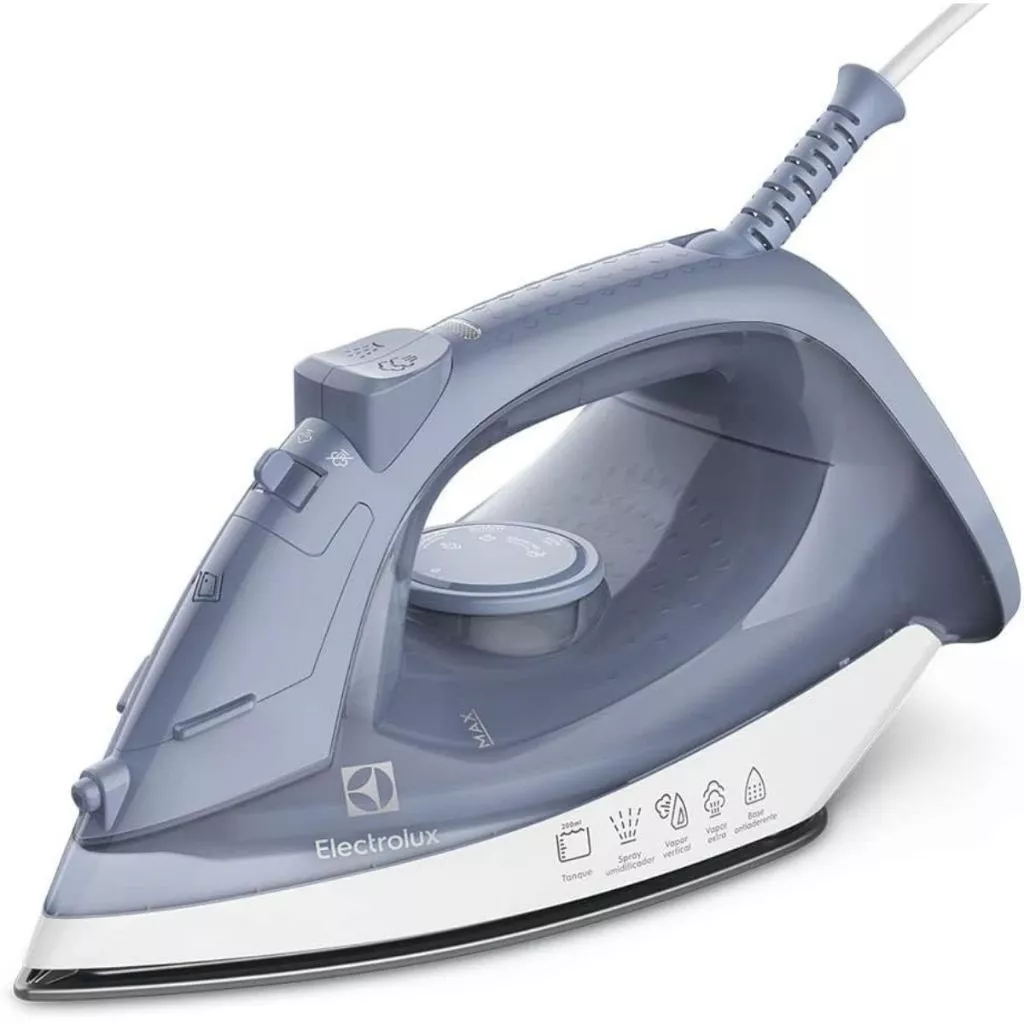 Ferro de Passar a Seco e Vapor Electrolux ESI10/ESI11 Efficient Base Antiaderente Vapor Vertical