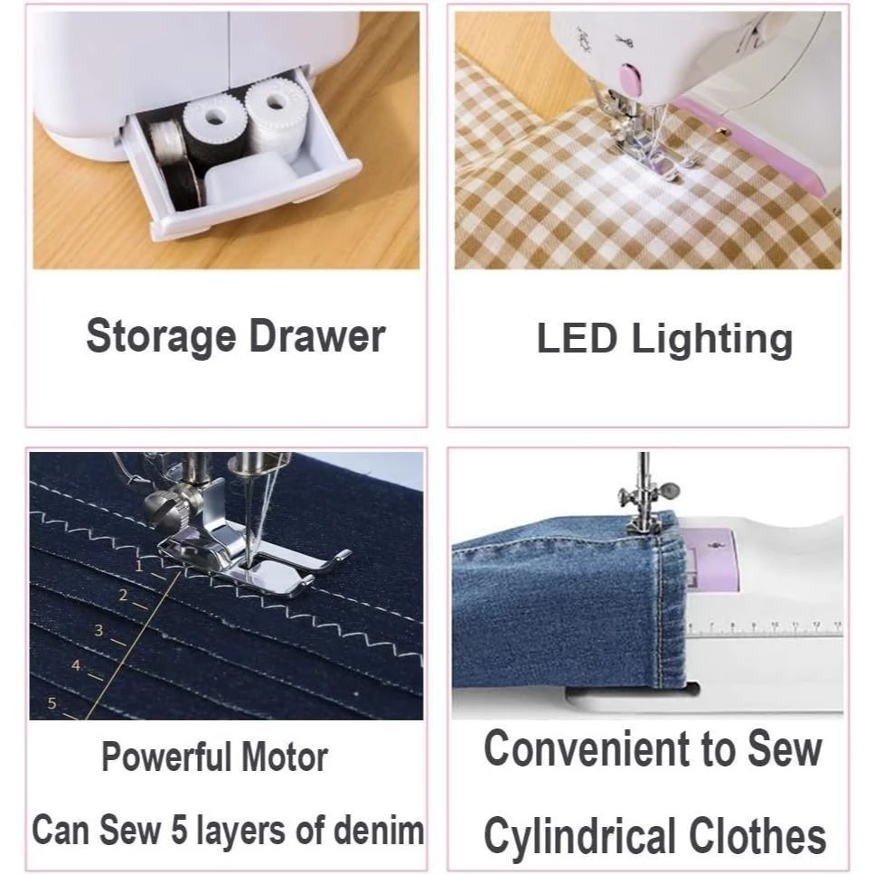 NEW 12-Point Composite Household Multifunctional Mini Sewing Machine - Imagem 5