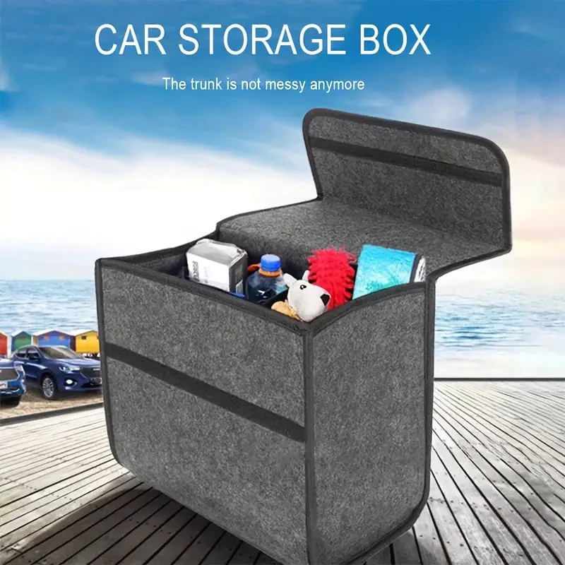 Non-slip compartment car trunk box